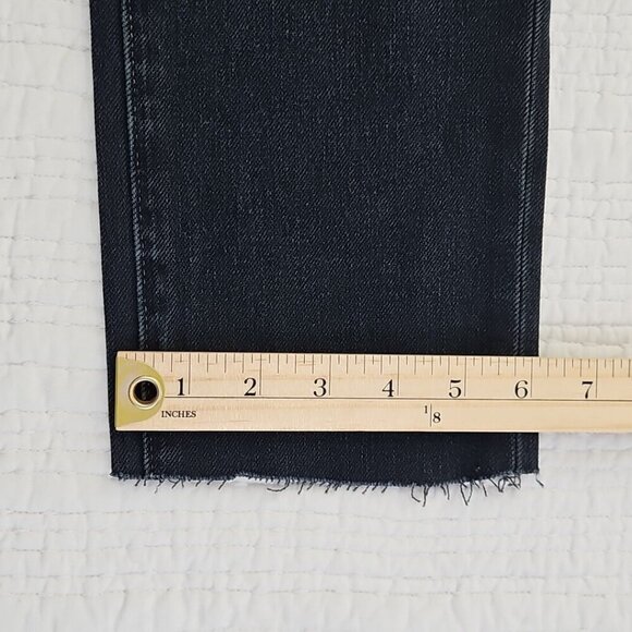 Banana Republic Premium Jeans Women's 27L (28x30) Raw Hem Dark Wash Leggings EUC - Picture 13 of 14